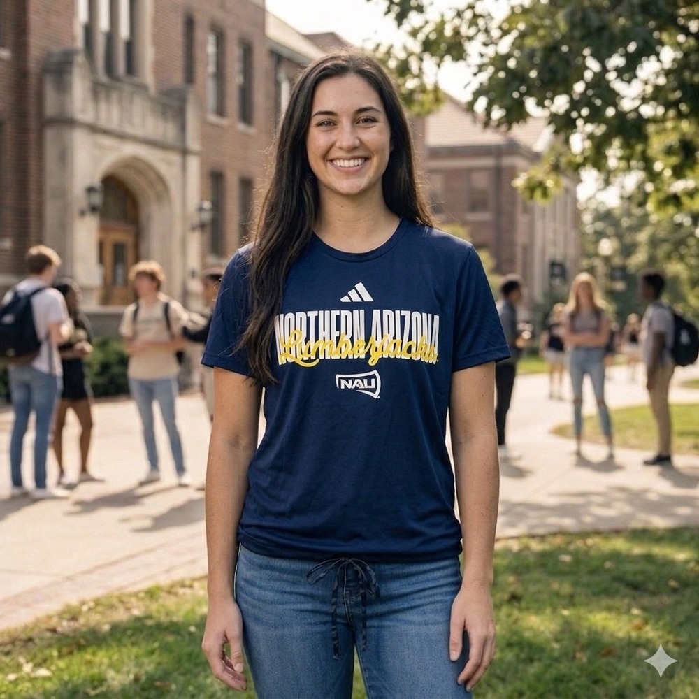 Adidas Northern Arizona Lumberjacks Women Size M Navy NEW NAU Creator Tee
